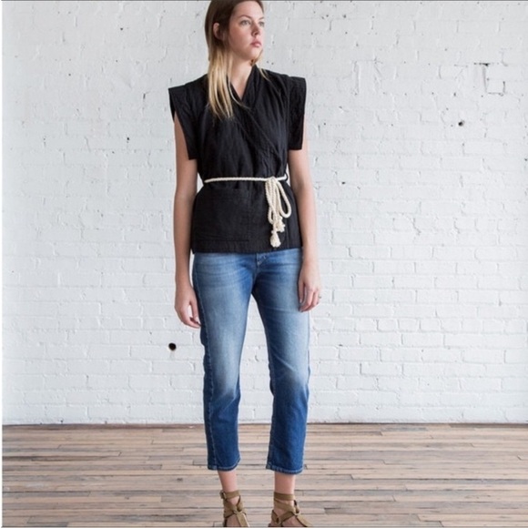 Closed Made In Italy Starlet Raw Released Hem Distressed Faded Crop Jeans - Picture 13 of 16